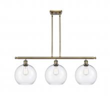  516-3I-AB-G122-10 - Athens - 3 Light - 37 inch - Antique Brass - Stem Hung - Island Light