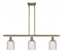  516-3I-AB-G559-5CL - Bridal Veil - 3 Light - 36 inch - Antique Brass - Cord hung - Island Light