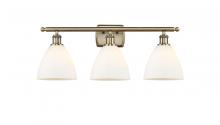  516-3W-AB-GBD-751 - Bristol - 3 Light - 28 inch - Antique Brass - Bath Vanity Light