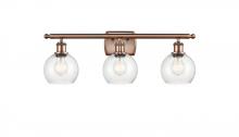 Innovations Lighting 516-3W-AC-G124-6 - Athens - 3 Light - 26 inch - Antique Copper - Bath Vanity Light