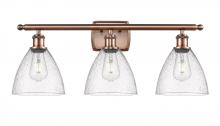 Innovations Lighting 516-3W-AC-GBD-754 - Bristol - 3 Light - 28 inch - Antique Copper - Bath Vanity Light