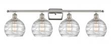  516-4W-PN-G1213-8 - Athens Deco Swirl - 4 Light - 38 inch - Polished Nickel - Bath Vanity Light