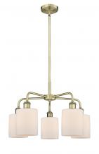  516-5CR-AB-G111 - Cobbleskill - 5 Light - 23 inch - Antique Brass - Chandelier