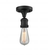 Innovations Lighting 517-1C-BK - Bare Bulb - 1 Light - 5 inch - Matte Black - Semi-Flush Mount