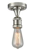  517-1C-PN - Bare Bulb - 1 Light - 5 inch - Polished Nickel - Semi-Flush Mount