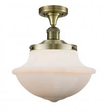  517-1CH-AB-G541 - Oxford - 1 Light - 12 inch - Antique Brass - Semi-Flush Mount