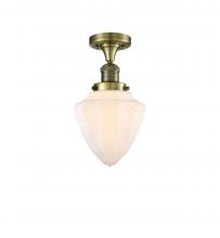  517-1CH-AB-G661-7 - Bullet - 1 Light - 7 inch - Antique Brass - Semi-Flush Mount