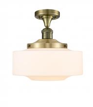  517-1CH-AB-G691-12 - Bridgeton - 1 Light - 12 inch - Antique Brass - Semi-Flush Mount