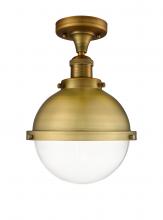  517-1CH-BB-HFS-82-BB - Hampden - 1 Light - 9 inch - Brushed Brass - Semi-Flush Mount