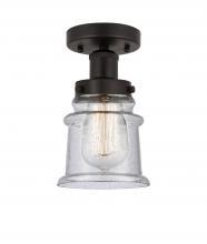 Innovations Lighting 616-1F-OB-G184S - Canton - 1 Light - 5 inch - Oil Rubbed Bronze - Semi-Flush Mount