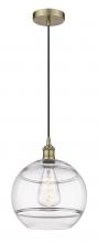  616-1P-AB-G556-12CL - Rochester - 1 Light - 12 inch - Antique Brass - Cord hung - Mini Pendant