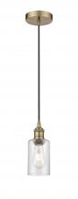  616-1P-AB-G804 - Clymer - 1 Light - 4 inch - Antique Brass - Cord hung - Mini Pendant