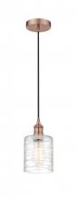 Innovations Lighting 616-1P-AC-G1113 - Cobbleskill - 1 Light - 5 inch - Antique Copper - Cord hung - Mini Pendant