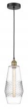  616-1P-BAB-G682-7 - Windham - 1 Light - 7 inch - Black Antique Brass - Cord hung - Mini Pendant