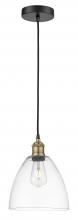 Innovations Lighting 616-1P-BAB-GBD-92 - Bristol - 1 Light - 9 inch - Black Antique Brass - Cord hung - Mini Pendant