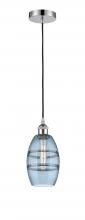  616-1P-PC-G557-6BL - Vaz - 1 Light - 6 inch - Polished Chrome - Cord hung - Mini Pendant