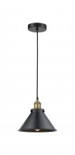 Innovations Lighting 616-1PH-BAB-M10-BK - Briarcliff - 1 Light - 10 inch - Black Antique Brass - Cord hung - Mini Pendant