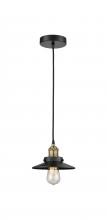 Innovations Lighting 616-1PH-BAB-M6-BK - Edison - 1 Light - 8 inch - Black Antique Brass - Cord hung - Mini Pendant
