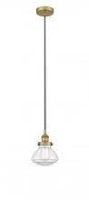 Innovations Lighting 616-1PH-BB-G322 - Olean - 1 Light - 7 inch - Brushed Brass - Cord hung - Mini Pendant