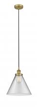 Innovations Lighting 616-1PH-BB-G42-L - Cone - 1 Light - 12 inch - Brushed Brass - Cord hung - Mini Pendant