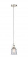  616-1PH-PN-G184S - Canton - 1 Light - 5 inch - Polished Nickel - Cord hung - Mini Pendant