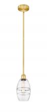 Innovations Lighting 616-1S-SG-G557-6CL - Vaz - 1 Light - 6 inch - Satin Gold - Cord hung - Mini Pendant