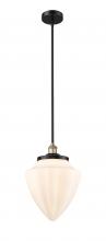  616-1SH-BAB-G661-12 - Bullet - 1 Light - 12 inch - Black Antique Brass - Cord hung - Mini Pendant