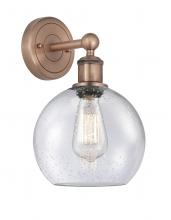 Innovations Lighting 616-1W-AC-G124-8 - Athens - 1 Light - 8 inch - Antique Copper - Sconce