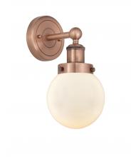 Innovations Lighting 616-1W-AC-G201-6 - Beacon - 1 Light - 6 inch - Antique Copper - Sconce