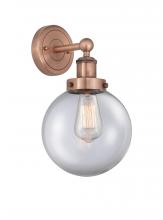 Innovations Lighting 616-1W-AC-G202-8 - Beacon - 1 Light - 8 inch - Antique Copper - Sconce