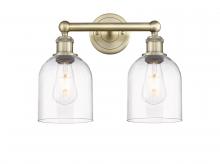  616-2W-AB-G558-6CL - Bella - 2 Light - 15 inch - Antique Brass - Bath Vanity Light