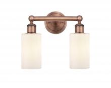 Innovations Lighting 616-2W-AC-G801 - Clymer - 2 Light - 13 inch - Antique Copper - Bath Vanity Light