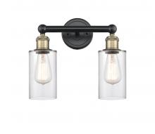 Innovations Lighting 616-2W-BAB-G802 - Clymer - 2 Light - 13 inch - Black Antique Brass - Bath Vanity Light