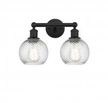 Innovations Lighting 616-2W-BK-G1214-6 - Athens Twisted Swirl 2 Light 15 inch Bath Vanity Light