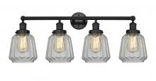  616-4W-BK-G142 - Chatham - 4 Light - 34 inch - Matte Black - Bath Vanity Light