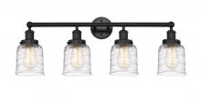  616-4W-BK-G513 - Bell - 4 Light - 32 inch - Matte Black - Bath Vanity Light