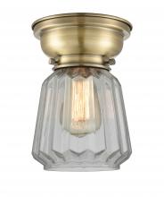  623-1F-AB-G142 - Chatham - 1 Light - 7 inch - Antique Brass - Flush Mount