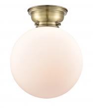  623-1F-AB-G201-12 - Beacon - 1 Light - 12 inch - Antique Brass - Flush Mount