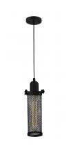 Innovations Lighting 900-1P-BK-CE216-BK - Quincy Hall - 1 Light - 5 inch - Matte Black - Cord hung - Mini Pendant