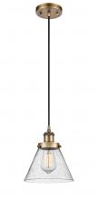 Innovations Lighting 916-1P-BB-G44 - Cone - 1 Light - 8 inch - Brushed Brass - Cord hung - Mini Pendant