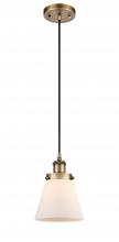Innovations Lighting 916-1P-BB-G61 - Cone - 1 Light - 6 inch - Brushed Brass - Cord hung - Mini Pendant