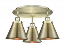  916-3C-AB-M13-AB - Appalachian - 3 Light - 20 inch - Antique Brass - Flush Mount