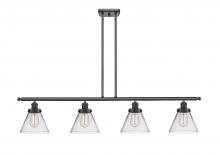  916-4I-BK-G42 - Cone - 4 Light - 48 inch - Matte Black - Stem Hung - Island Light