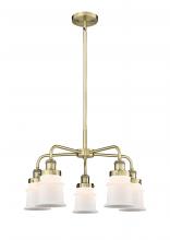  916-5CR-AB-G181S - Canton - 5 Light - 24 inch - Antique Brass - Chandelier