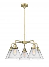  916-5CR-AB-G42 - Cone - 5 Light - 26 inch - Antique Brass - Chandelier