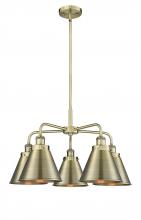  916-5CR-AB-M13-AB - Appalachian - 5 Light - 27 inch - Antique Brass - Chandelier