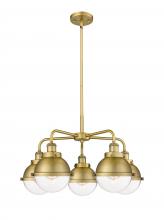  916-5CR-BB-HFS-62-BB - Ballston Urban - 5 Light - 26 inch - Brushed Brass - Chandelier