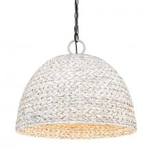  1081-5P BLK-PSG - Rue 5 Light Pendant in Matte Black with Painted Sweet Grass Shade