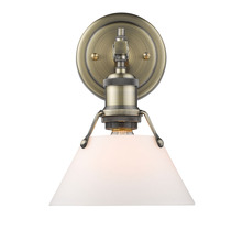  3306-BA1 AB-OP - Orwell AB 1 Light Bath Vanity in Aged Brass with Opal Glass