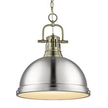  3602-L AB-PW - Duncan Large Pendant with Chain